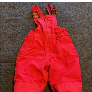 Girls size 6 pink lands end snow pants